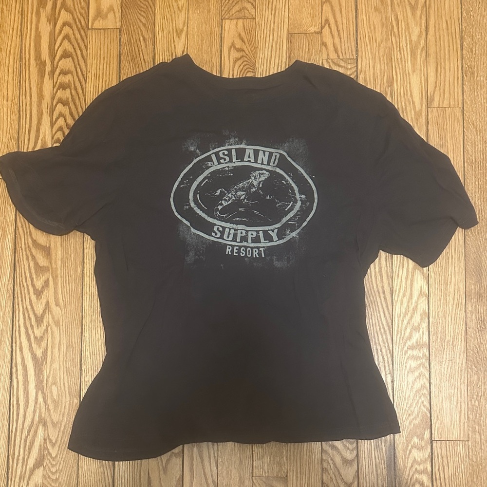 Caribbean Joe Black Graphic Short Sleeve Tee